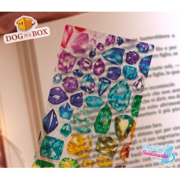 Marque-page Bijoux n.2 - Marque-page transparent fait main | Effet vitrail, cristal | marque-page fantastique