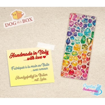 Jewels Bookmark n.2 - Handmade Transparent Bookmark | Crystal, Stained Glass Effect | fantasy bookmark