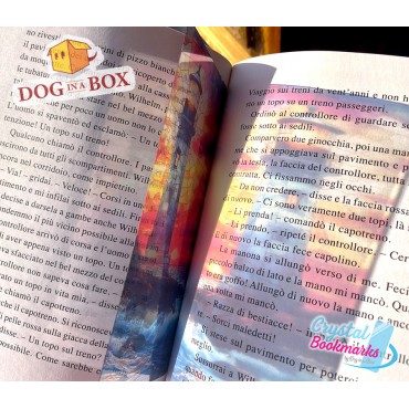 Lighthouse Bookmark n.2 - Handmade Transparent Bookmark | Crystal, Stained Glass Effect | fantasy bookmark