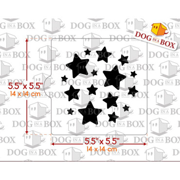 Stars stencil n.3 - stencil for cookies - 14 x 14 cm