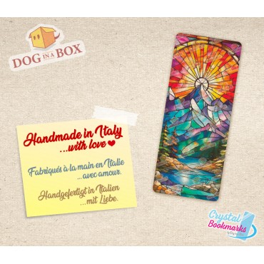 Mountain Bookmark n.1 - Handmade Transparent Bookmark | Crystal, Stained Glass Effect | nature bookmark