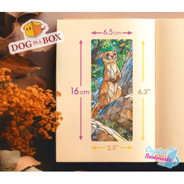 Marque-page Loutre n.2 - Marque-page transparent fait main | Effet vitrail, cristal | marque-page animal