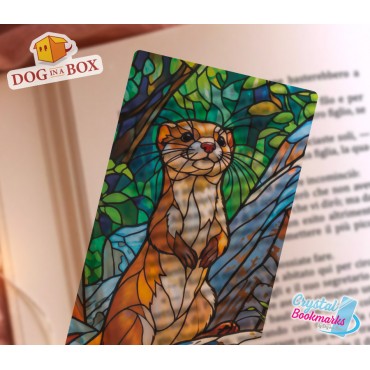 Marque-page Loutre n.2 - Marque-page transparent fait main | Effet vitrail, cristal | marque-page animal