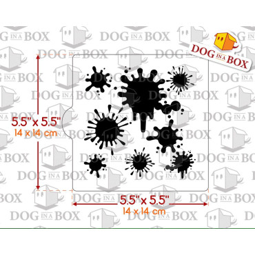 Splats stencil - stencil for cookies - 14 x 14 cm