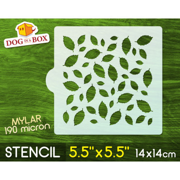 Leaves stencil - stencil for cookies and cakes - 14 x 14 cm