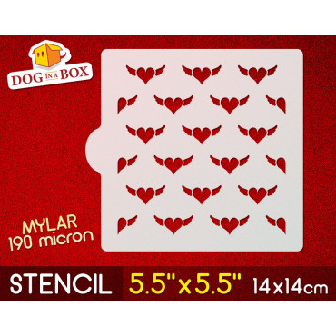 Pochoir coeurs n.5 -...