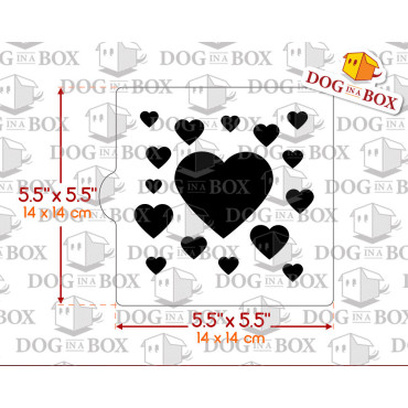 Hearts stencil n.3 - stencil for cookies - 14 x 14 cm