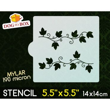 Floral stencil n.3 - stencil for cookies - 14 x 14 cm