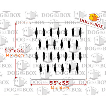 Feathers stencil 2 - stencil for cookies - 14 x 14 cm