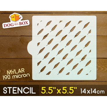 Stencil Piume n.1 - 14 x 14...