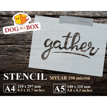 Gather stencil - Home decor stencil to paint on walls, wood and fabrics. Reusable DIY stencil