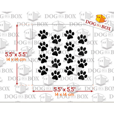 Dog Pawprints stencil n.1 - stencil for cookies - 14 x 14 cm