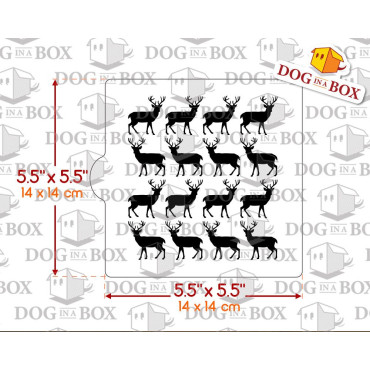 Deers stencil n.2 - stencil for cookies - 14 x 14 cm