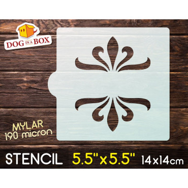 Damask stencil n.5 - stencil for cookies - 14 x 14 cm