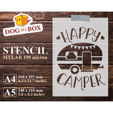Happy camper stencil n.3 -...