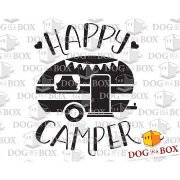 Happy camper stencil n.3 - Reusable Camper stencil for wood signs, walls or fabrics.