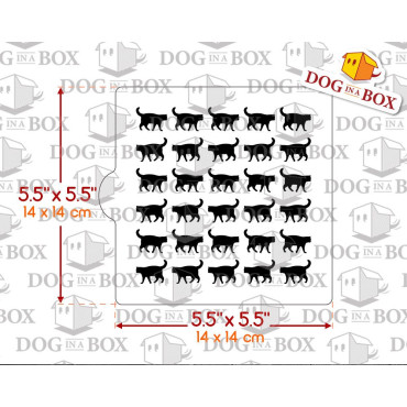 Cats stencil n.1 - stencil for cookies - 14 x 14 cm