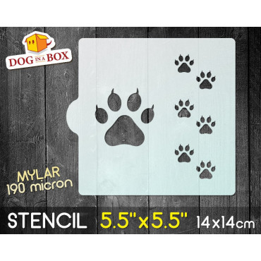 Pochoir Cat Pawprints n.2 -...