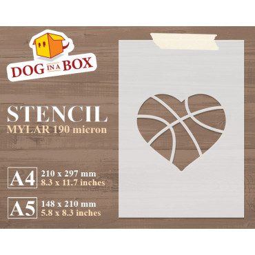Basketball stencil - Reusable stencil for basket wall decors, fabrics and wood signs.