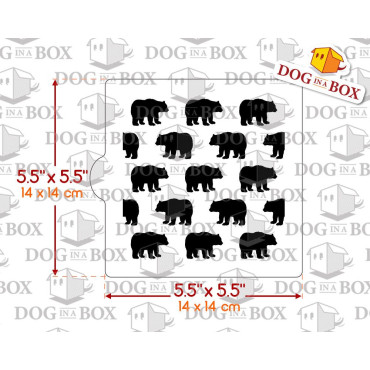 Bears stencil - stencil for cookies - 14 x 14 cm