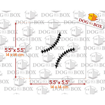 Baseball sewings stencil - stencil for cookies - 14 x 14 cm
