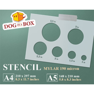 Kreise Schablone - Zoll....