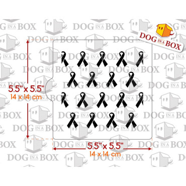 Awareness Ribbon stencil - stencil for cookies and cakes - 14 x 14 cm