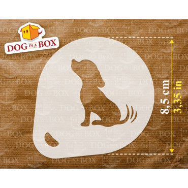 Stencil di cani n.1 (set di 3) - Stencil per decorazioni in cacao in polvere per cappuccino e caffè o per faceprinting
