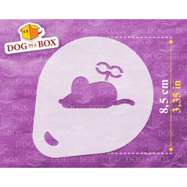 Stencil gatto e topo n. 2 (set di 3) - Stencil per decorazioni cappuccini, camerette, vestiti e pareti