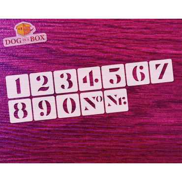 Numbers stencils n.9 - Individual numbers stencils for wood signs and walls