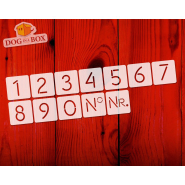 Numbers stencils n.1 - Individual numbers stencils for wood signs and walls