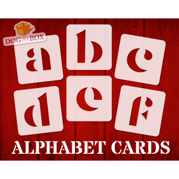 Alphabet stencils font n.9 - Lowercase font stencil for wood signs and walls. Individual letters stencils