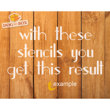 Stencil Alfabeto n.6 - Stencil di lettere minuscole per insegne in legno, pareti, tessuti