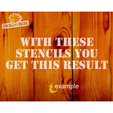 Alphabet stencils font n.5 - Uppercase font stencil for wood signs and walls. Individual letters stencils