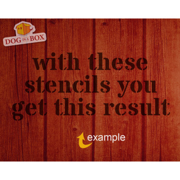 Alphabet stencils font n.4 - Lowercase font stencil for wood signs and walls. Individual letters stencils