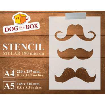 Mustaches stencil n.2 -...