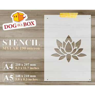Pochoir fleur de lotus -...