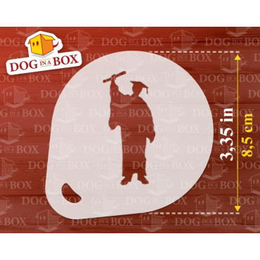 Graduation stencils (set of 3) Cappuccino and Coffee cocoa powder decor stencil - Face Painting stencils