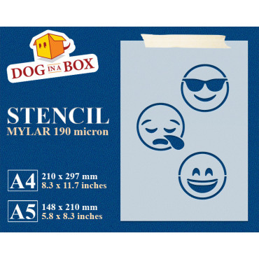 Stencil set emoticon n.5 -...