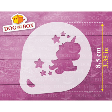 Stencil di Unicorni n.1 (set di 3) - Stencil per decorare torte, dolci, biscotti, camerette o face painting