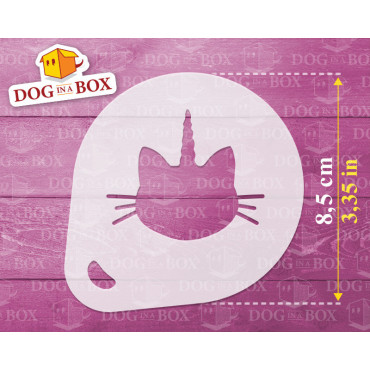 Unicorn stencils n.1 (set of 3) Cappuccino and Coffee cocoa powder decor stencil - Face Painting stencils