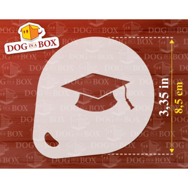 Graduation stencils (set of 3) Cappuccino and Coffee cocoa powder decor stencil - Face Painting stencils