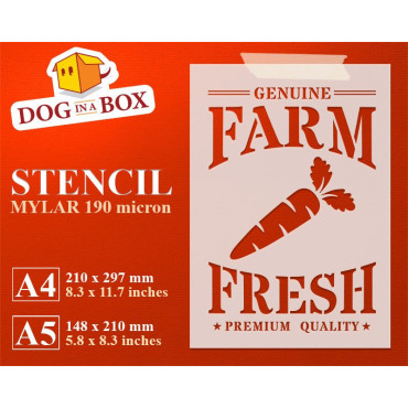 Stencil Farm Fresh Carots -...
