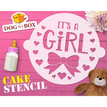Stencil torta "It's a GIRL"...