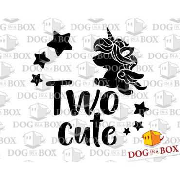 Unicorn cake stencil - 2 years cake decor stencil Two Cute