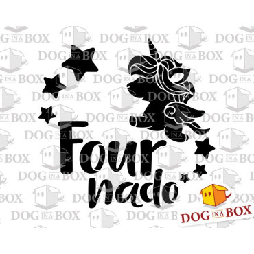 Unicorn cake stencil - Four nado - Happy birthday kids stencil