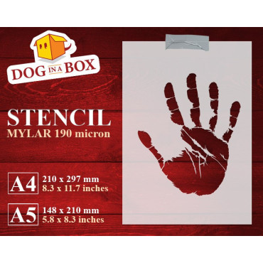Handprint stencil (right...