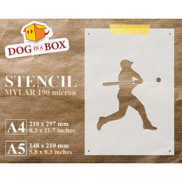 Baseball stencil - Reusable stencil for baseball wall decors, fabrics and wood signs.