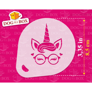 Einhörner Schablonen (6er Set) Cappuccino und Kaffee Kakaopulver Dekor Schablone - Face Painting Schablone