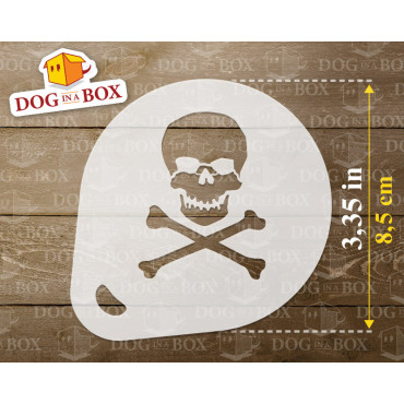 Pirate stencils n.1 (set of 3) Cappuccino and Coffee cocoa powder decor stencil - Face Painting stencils